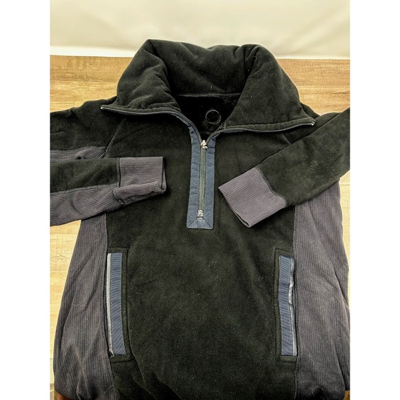 lululemon athletica Tops - LULULEMON Post Chaturanga 1/2 Zip Pullover Sweatshirt Fleece‎ Jacket Black Sz 4